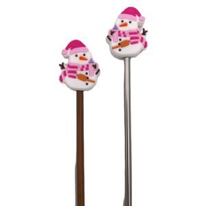 Snowman Pink - Silicon Needle Point Protectors