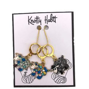 Colourfull Sheep - 3 x Stitch Markers (Huggies)