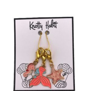 Sea World Pink - 3 x Stitch Markers (Lobster Claw)