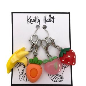 Fruit A - 4 x Stitch Markers (Lobster Claw)