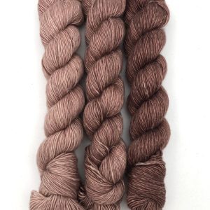 Chocolate Brown Knotty Knibbles Gradient Set - 90% Single Merino Fingering, 10% Linen